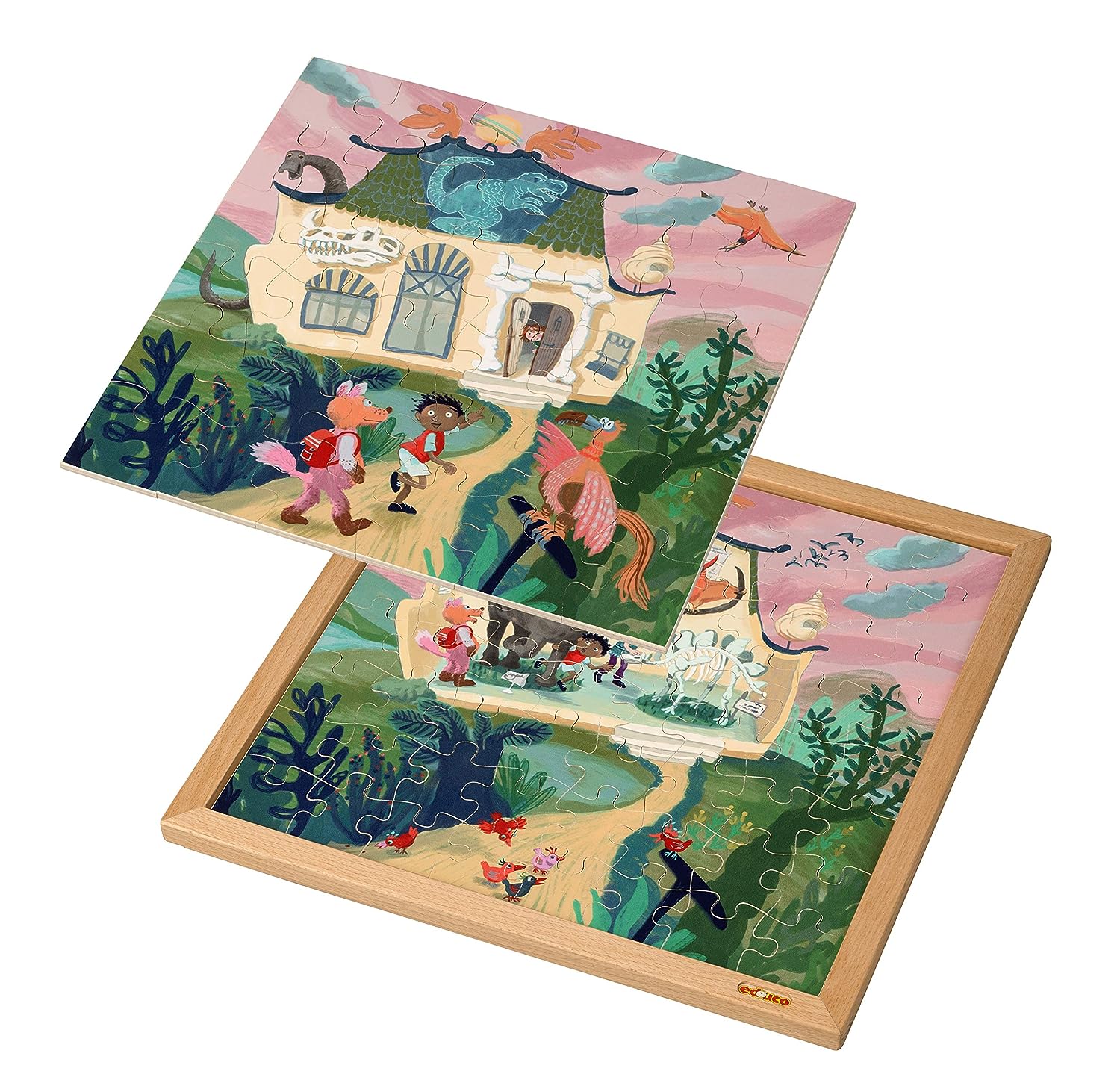 Schichtenpuzzle - Dino-Museum