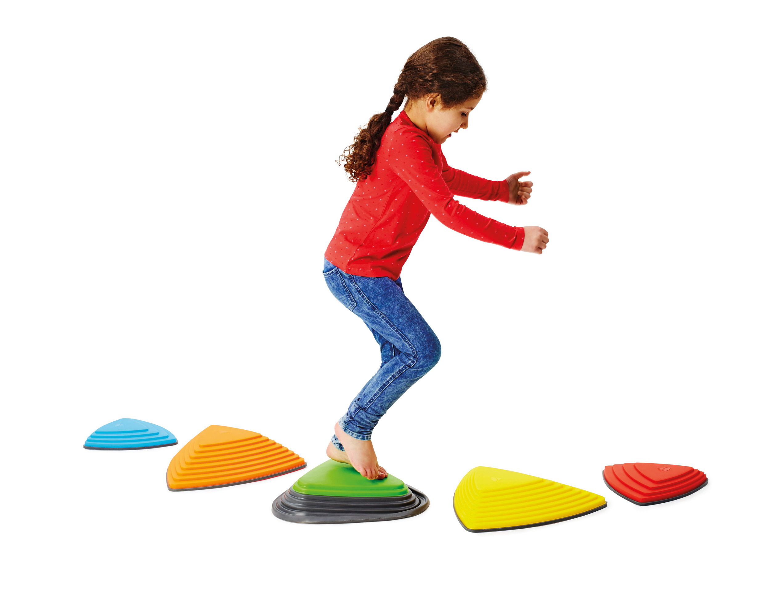 Flussstein Bouncing im Set mit 4 Flusssteinen