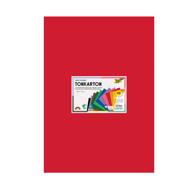 Tonkarton, 12 Farben sortiert, 180 g/m²