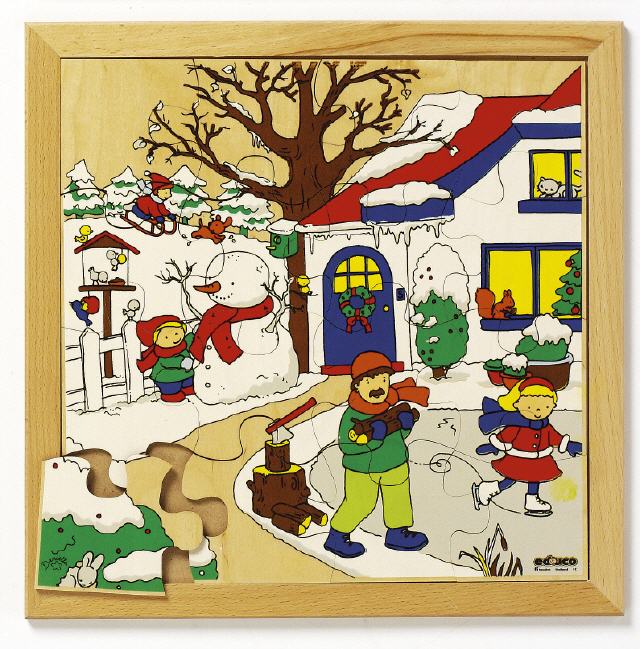 Jahreszeiten Puzzle Winter