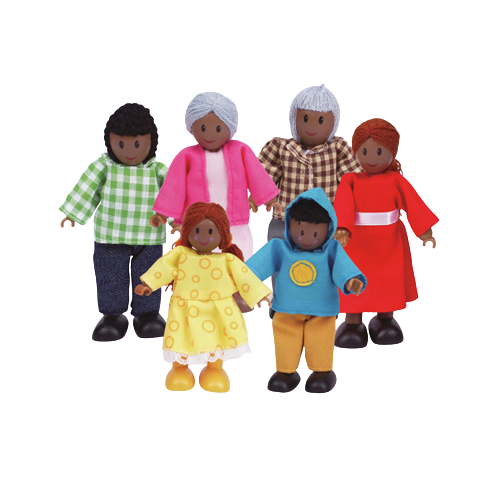 Puppenfamilie – Dunkle Hautfarbe