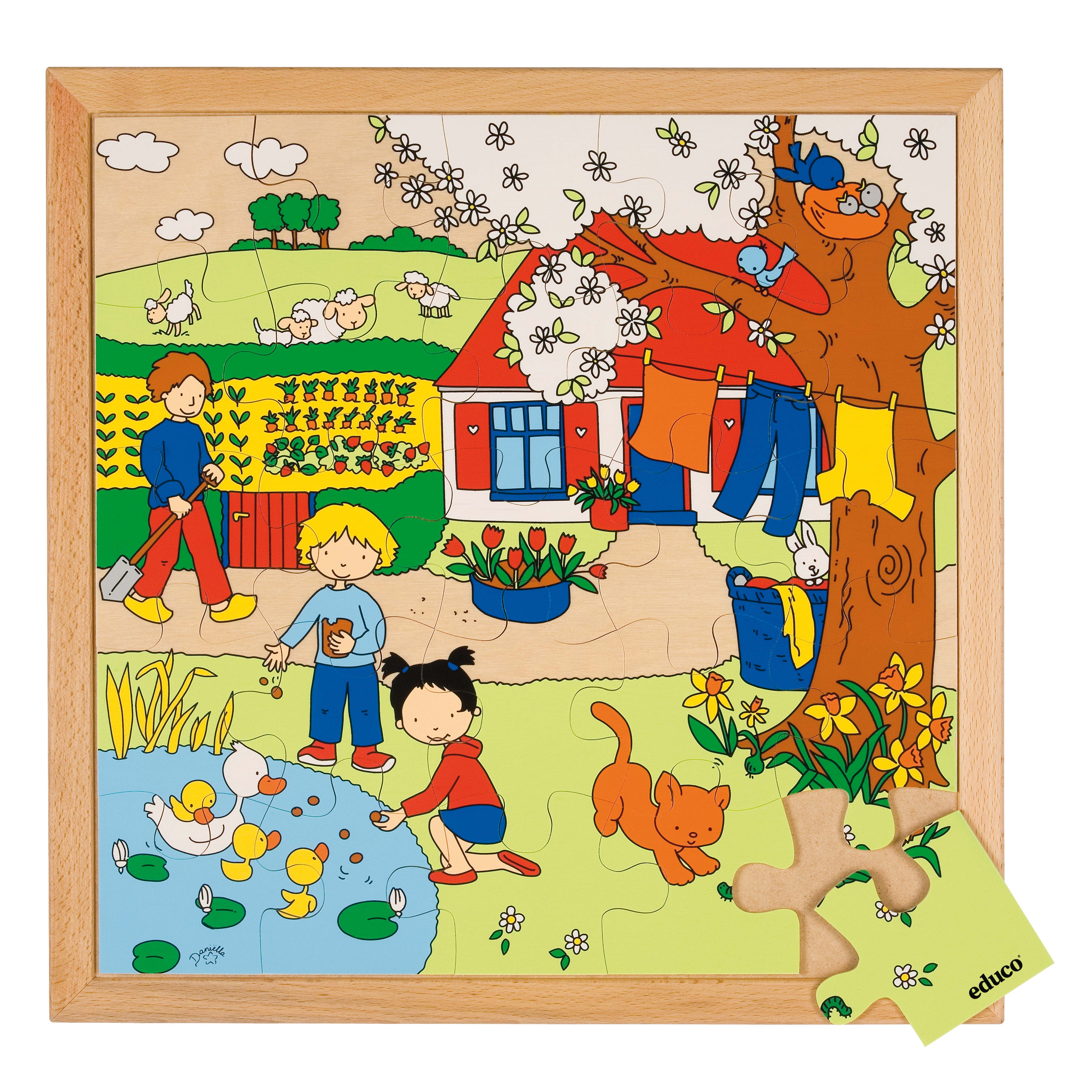 Jahreszeitenpuzzle Frühling